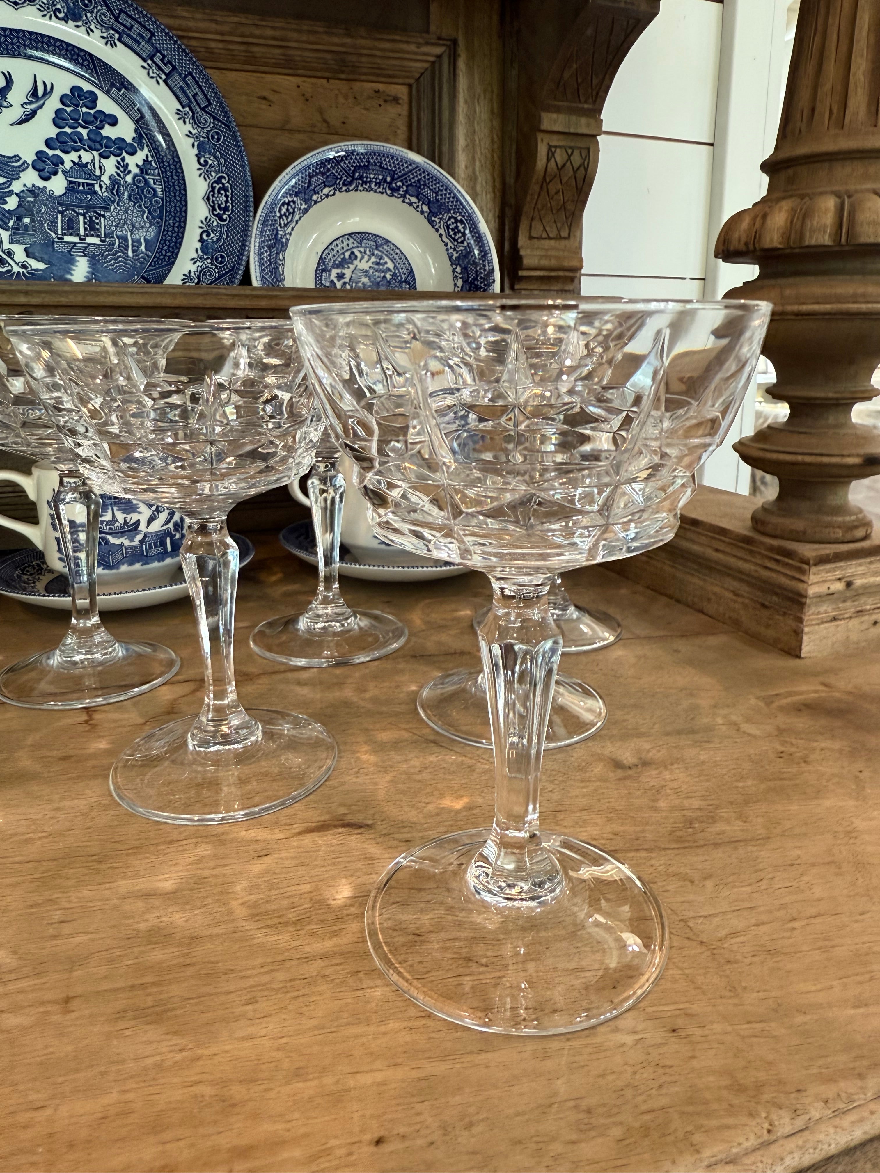 Cristal D'Arques Durand Chateaudun crystal champagne/tall sherbet glass sold individually