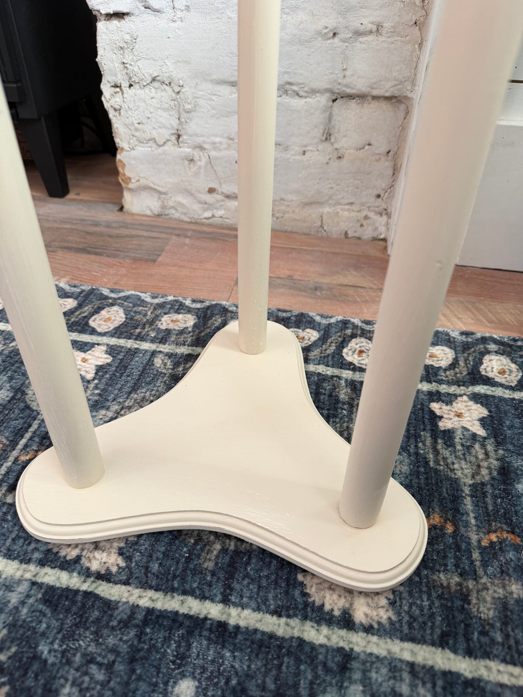 Hand Painted with marble top plant stand 24” tall will come disassembled lightly distressed