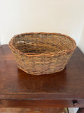 Vintage Oval Wicker Basket