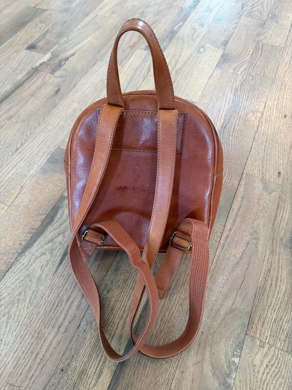 Madewell Lorimer Mini Leather Backpack English Saddle Brown