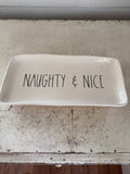 Rae Dunn Naughty and Nice Christmas Platter