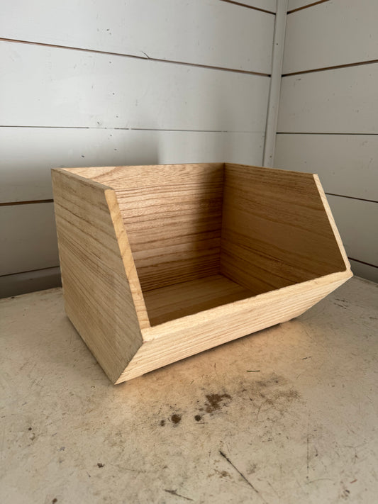 Stackable wood bin