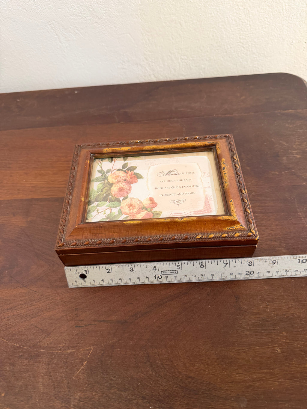 Vintage Wood Music Jewelry Box - Will Get Makeover