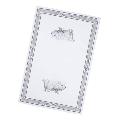 Black & White Emily Tea Towel On Hanger