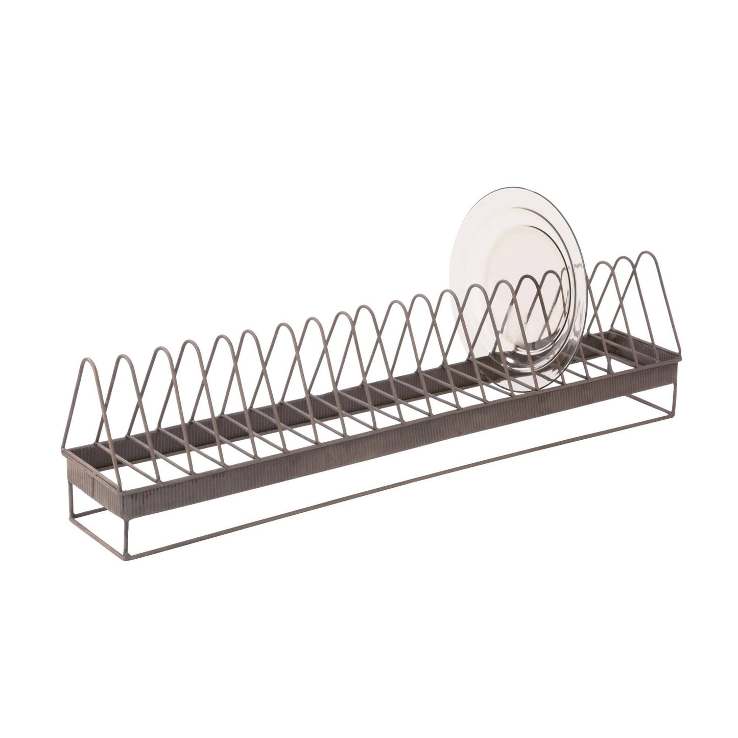 Elongated Plate Display Rack with 20 slots