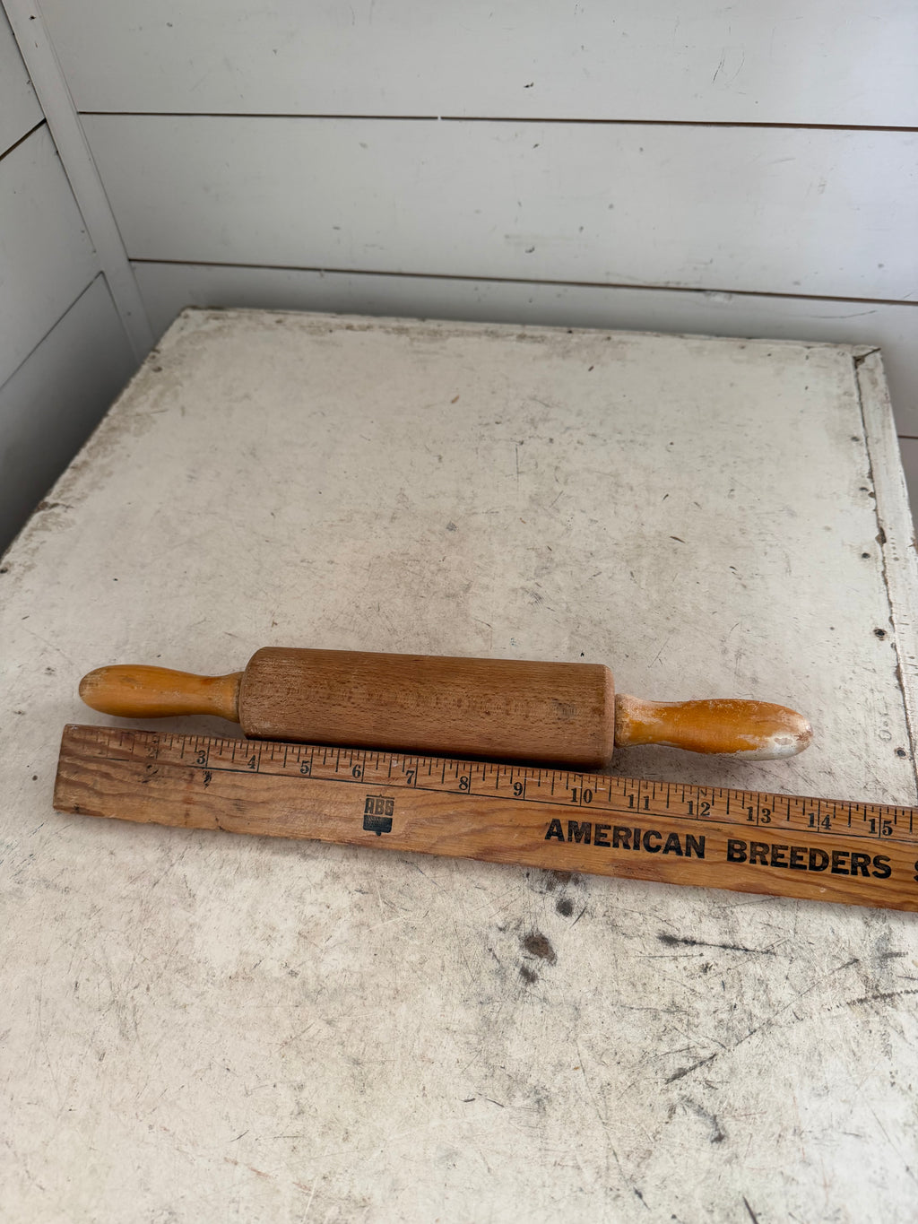 Medium Vintage Rolling pin With Turned Handles