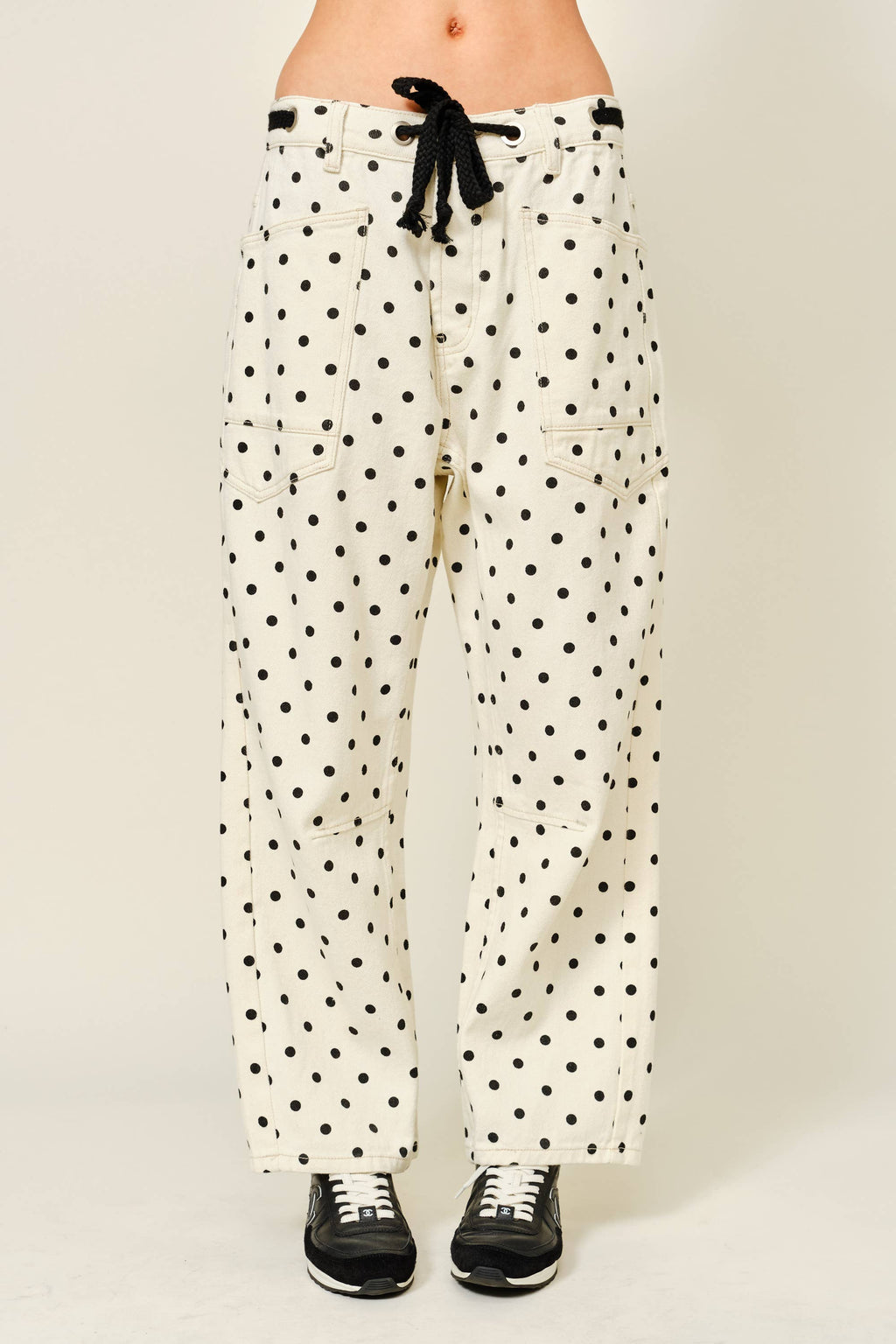 Polka Dot Barrel Jeans