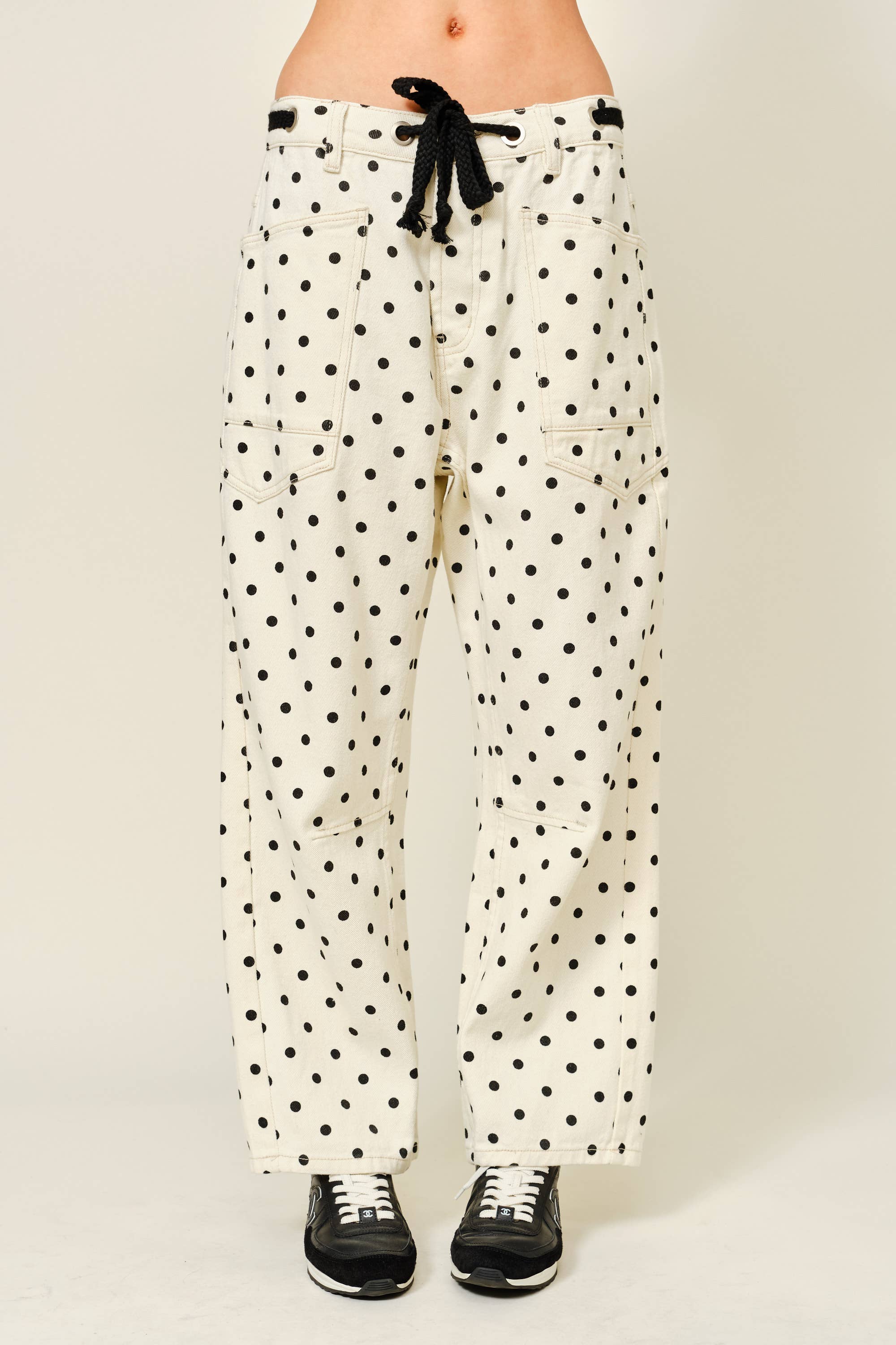 Polka Dot Barrel Jeans