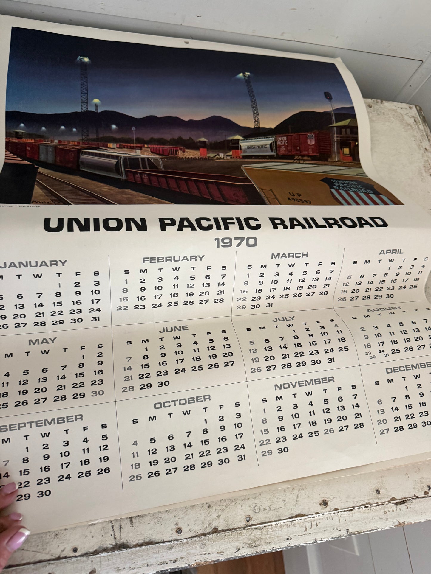 Vintage Union Pacific Railroad Calendar