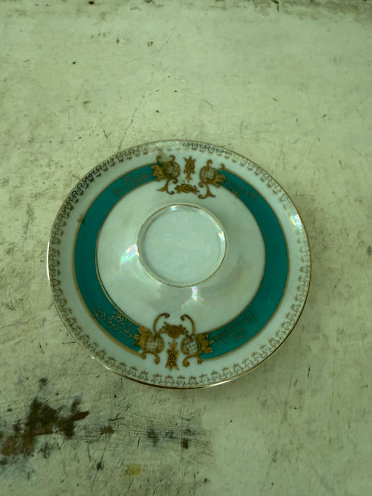 Vintage Fancy Turquoise Saucer