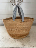 French style market bag with fabric handles