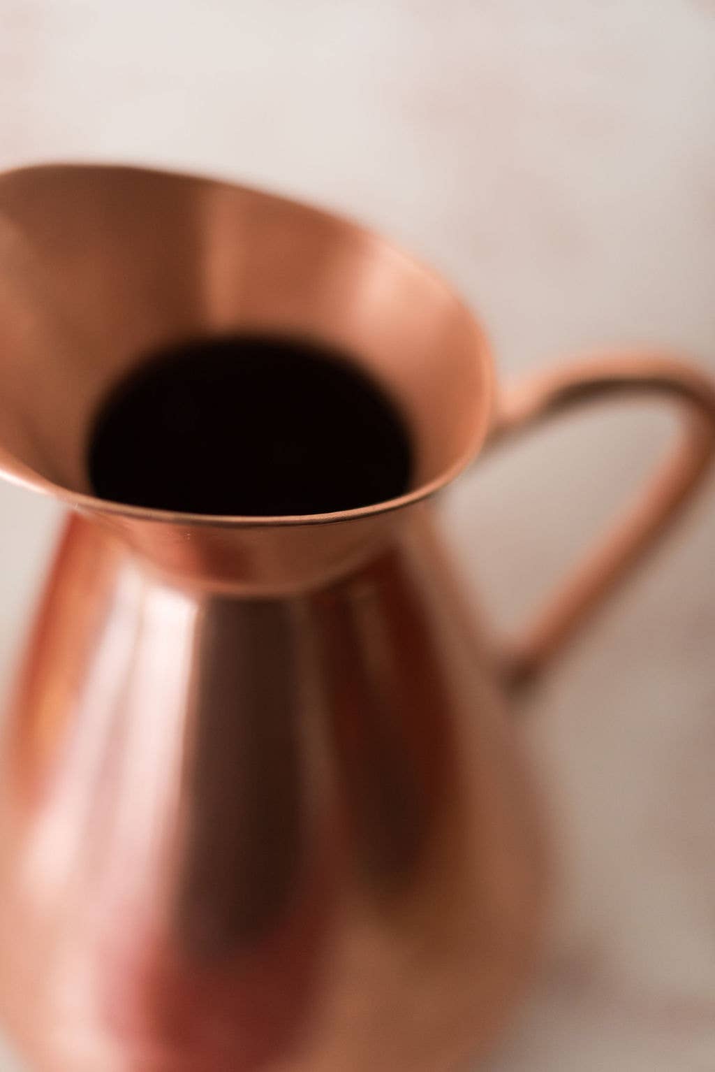 Large Solid Copper Heirloom Vase Pitcher