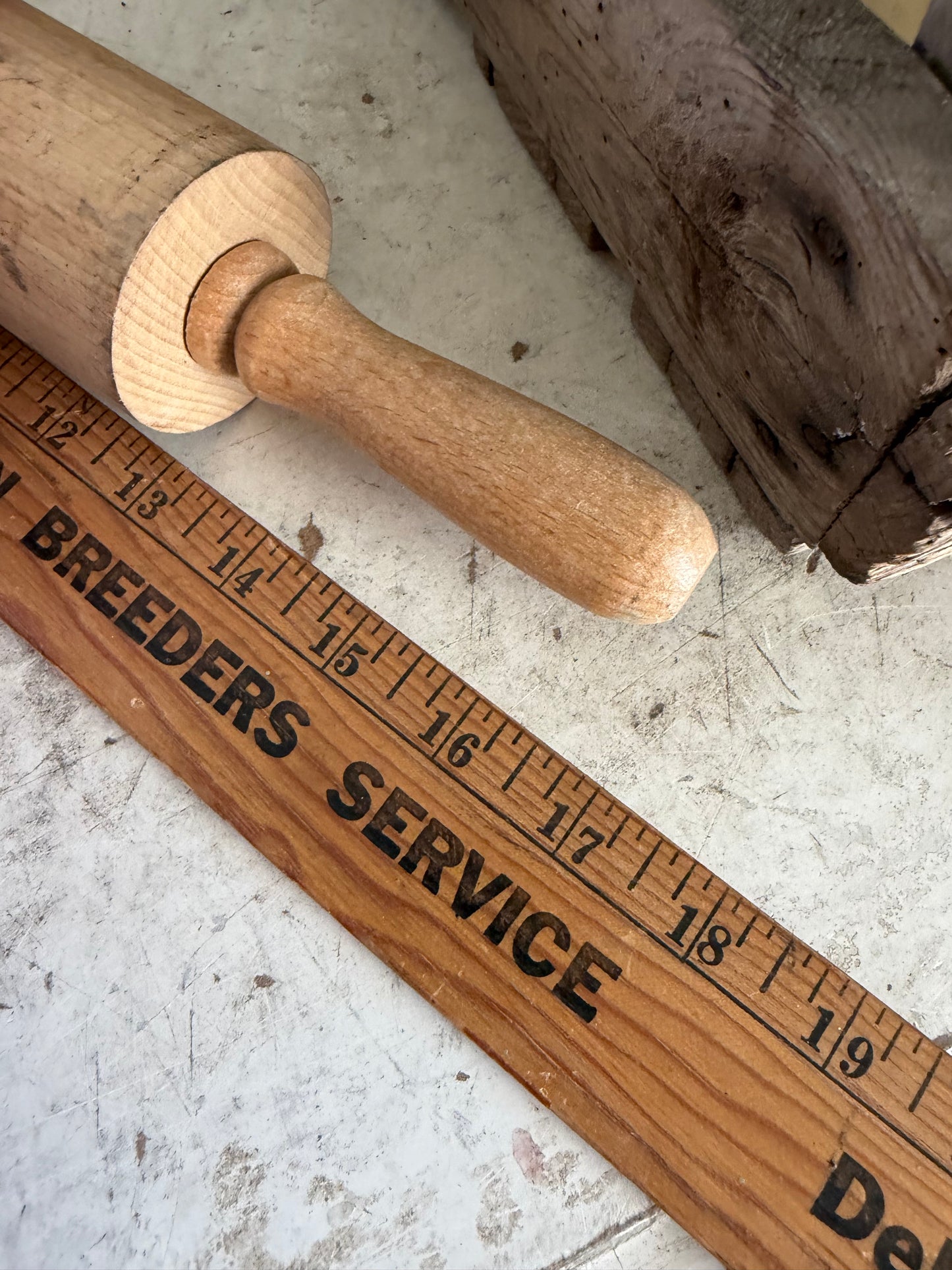 English wooden rolling pin - D