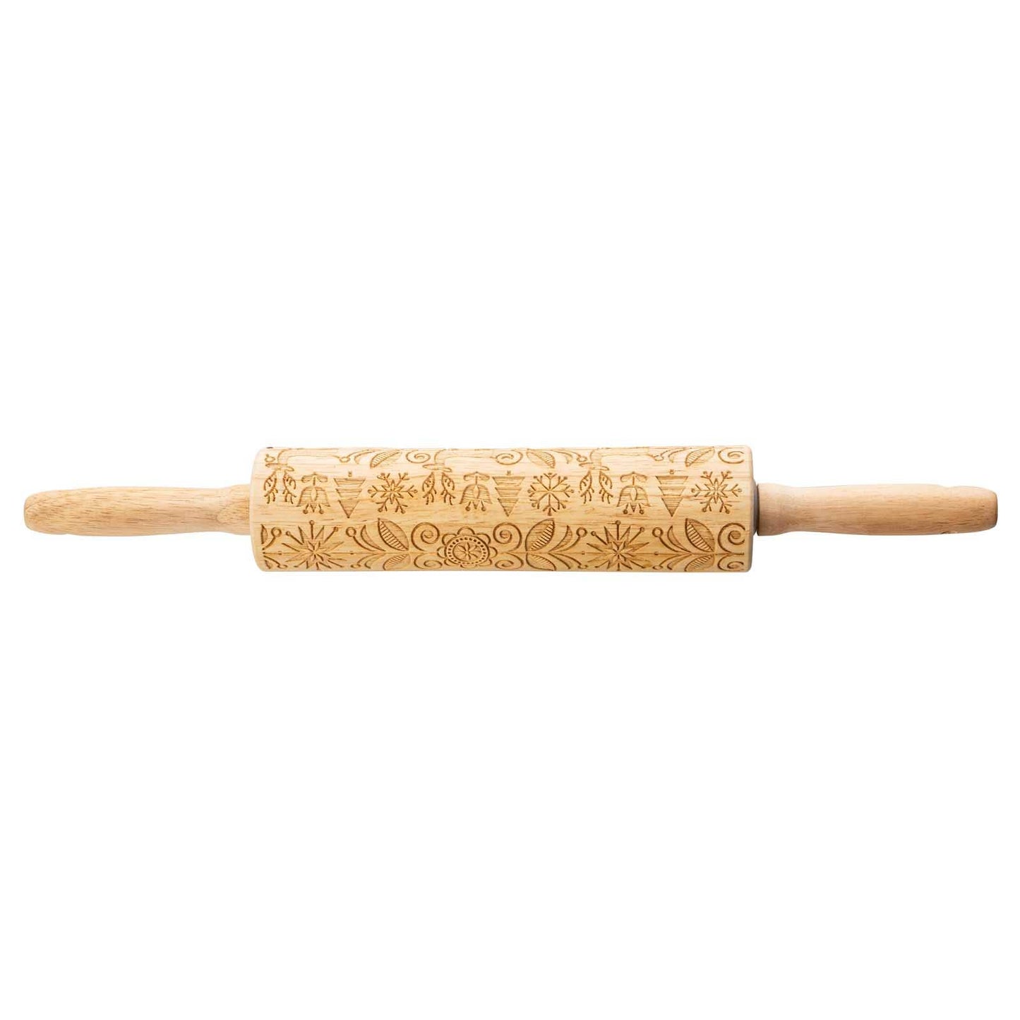 15.25" Embossed Rolling Pin, Winter Design