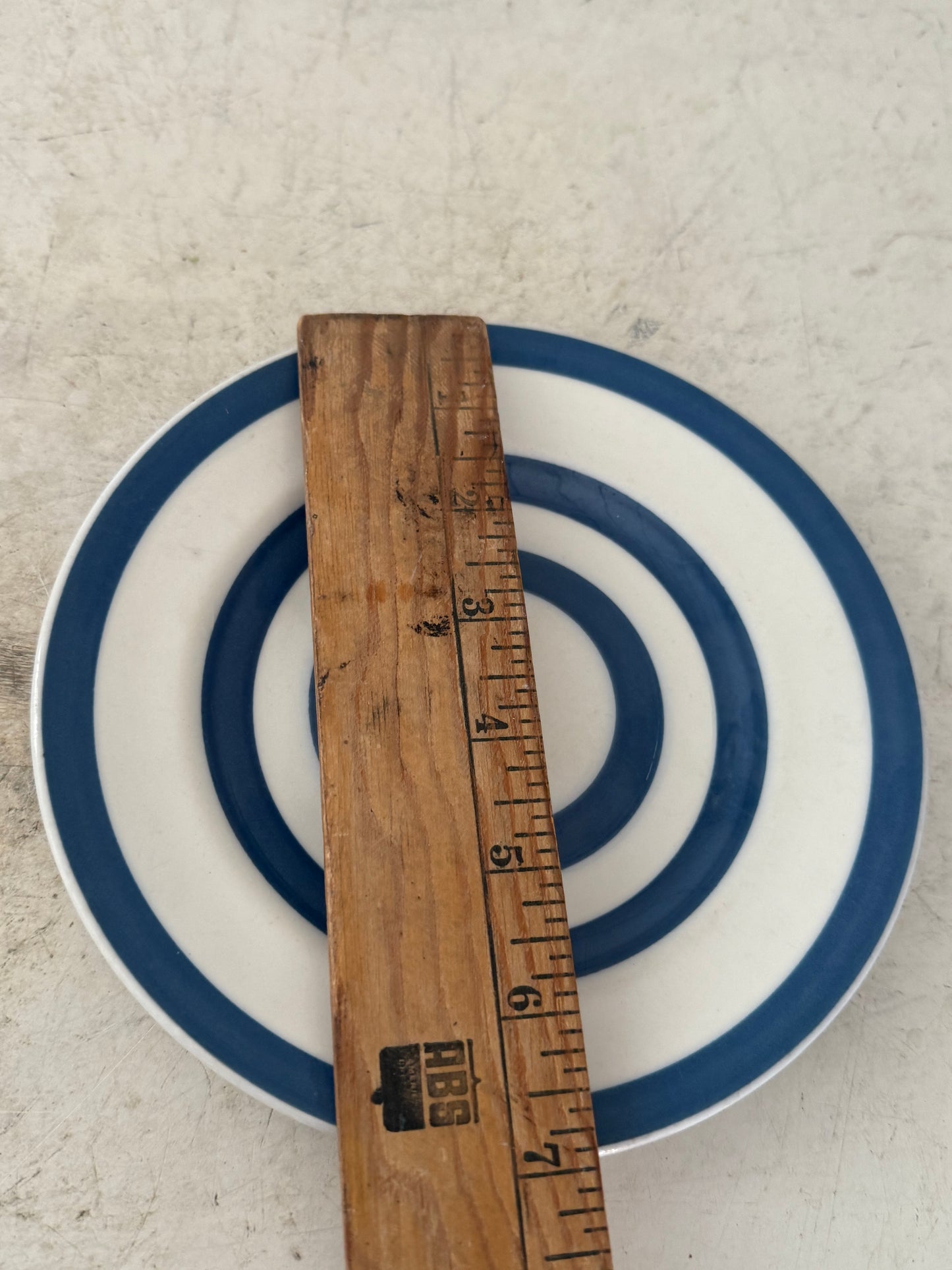 Cornishware Style Plate stamped made in England