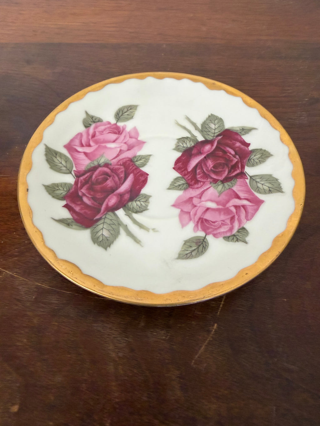 Vintage Fine Bine China Rose Footed Teacup and Saucer