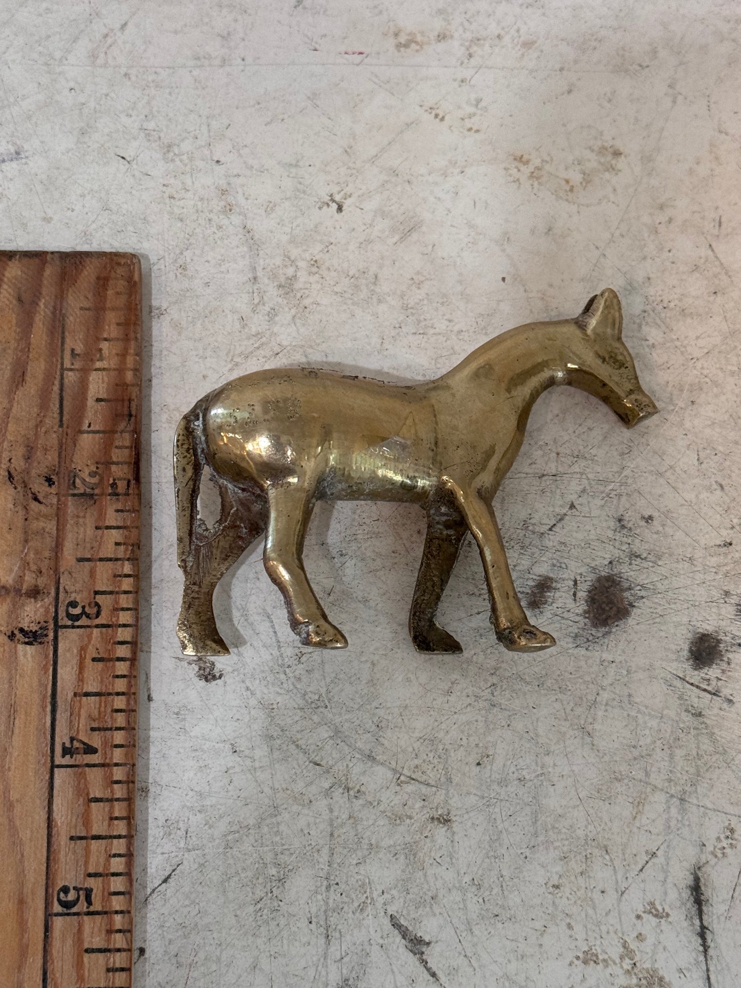 3” Solid Brass Horse