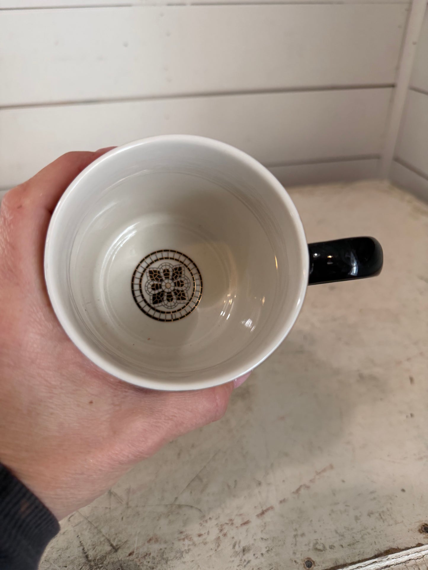 The Bistro Tile Stoneware Mug: Monogram Edition M