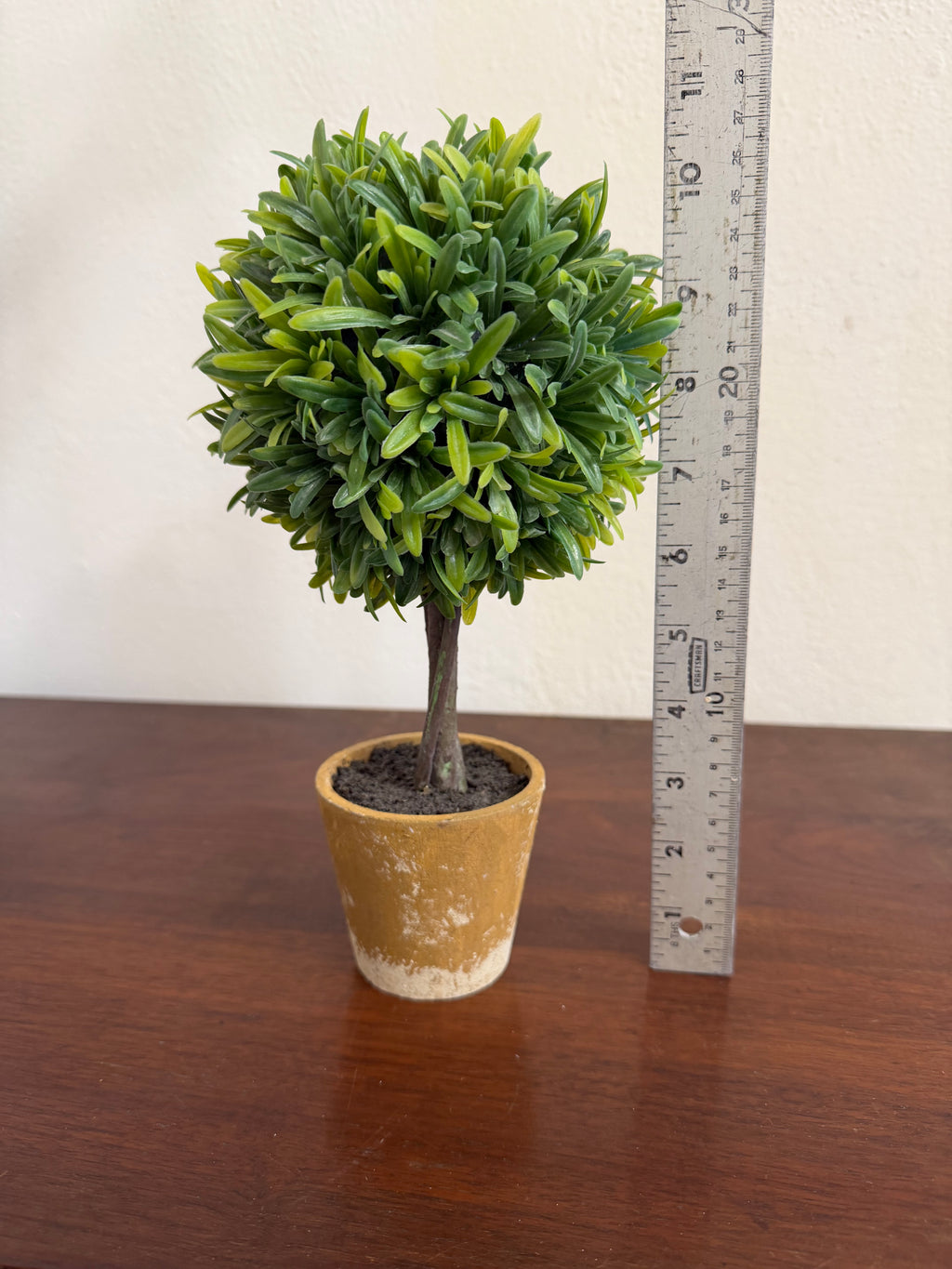 Faux Boxwood topiary 11” tall