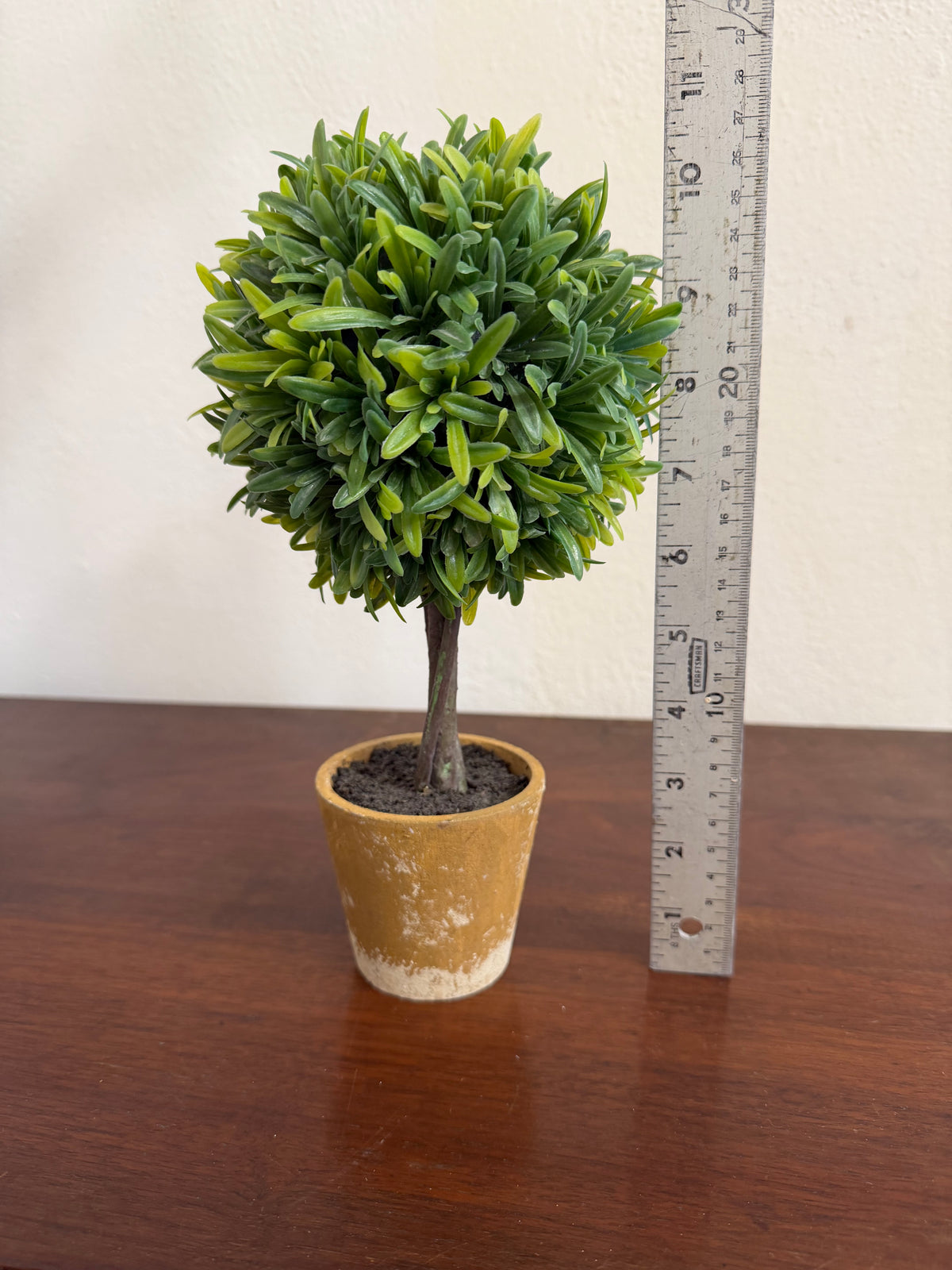 Faux Boxwood topiary 11” tall