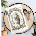 Tea Towel Vintage Shabby Chic French Lady