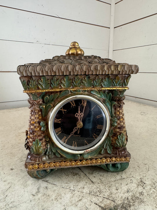 CLASSIC TREASURES CANE CLOCK WITH JEWLERY BOX