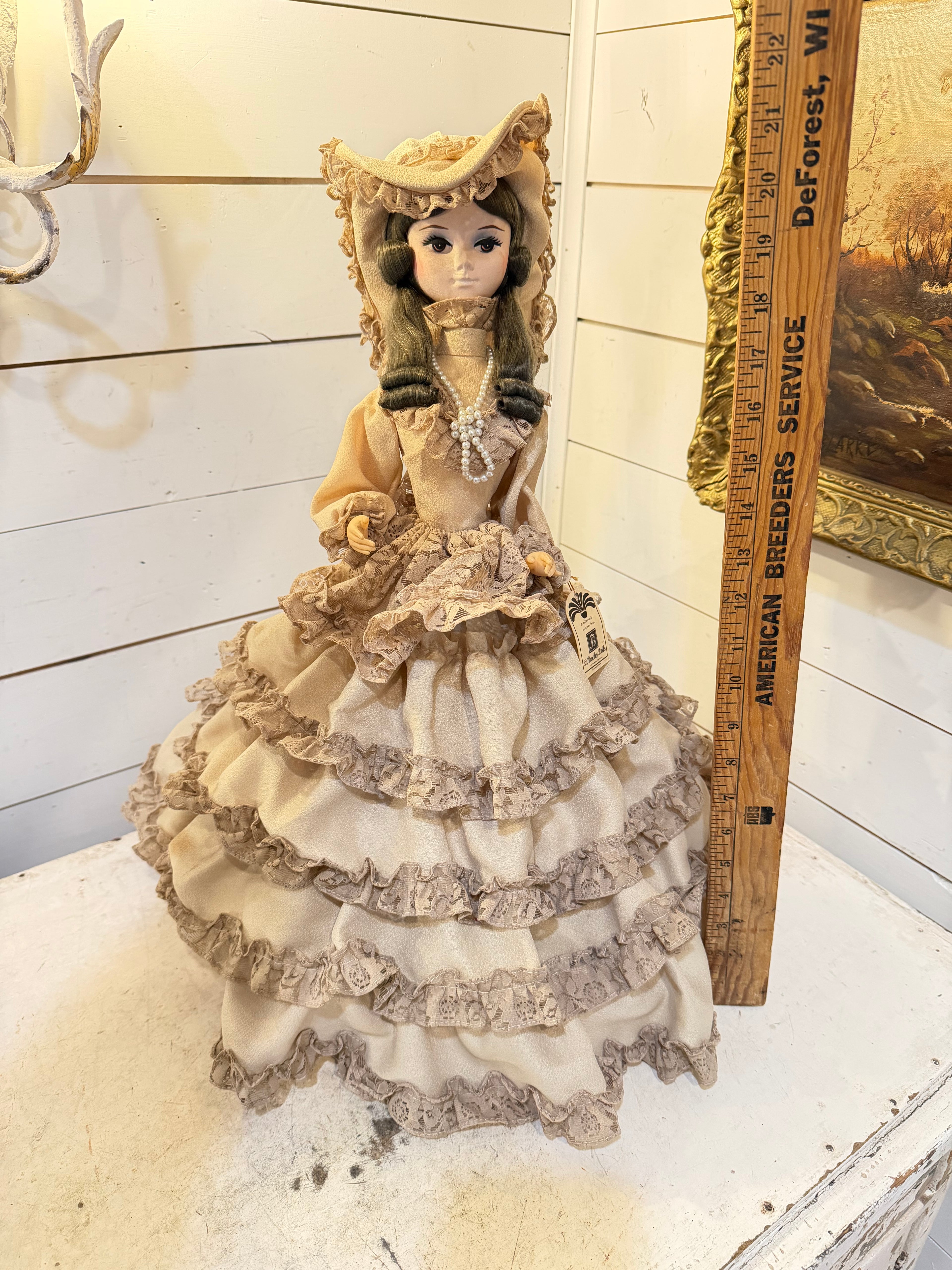 Vintage 1980s Bradley Doll “Victorian Boudoir” ￼