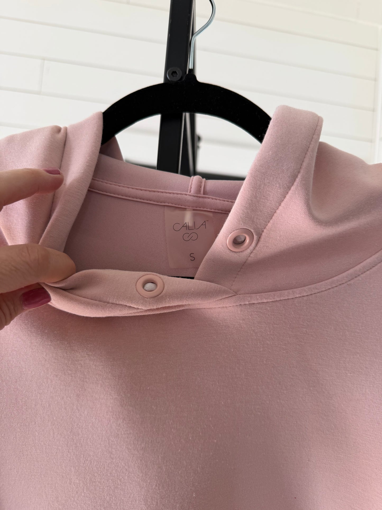 Calla Pink Oversized Hoodie Sweatshirt - Small