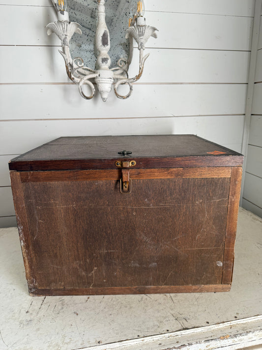 Vintage wood storage box will be painted