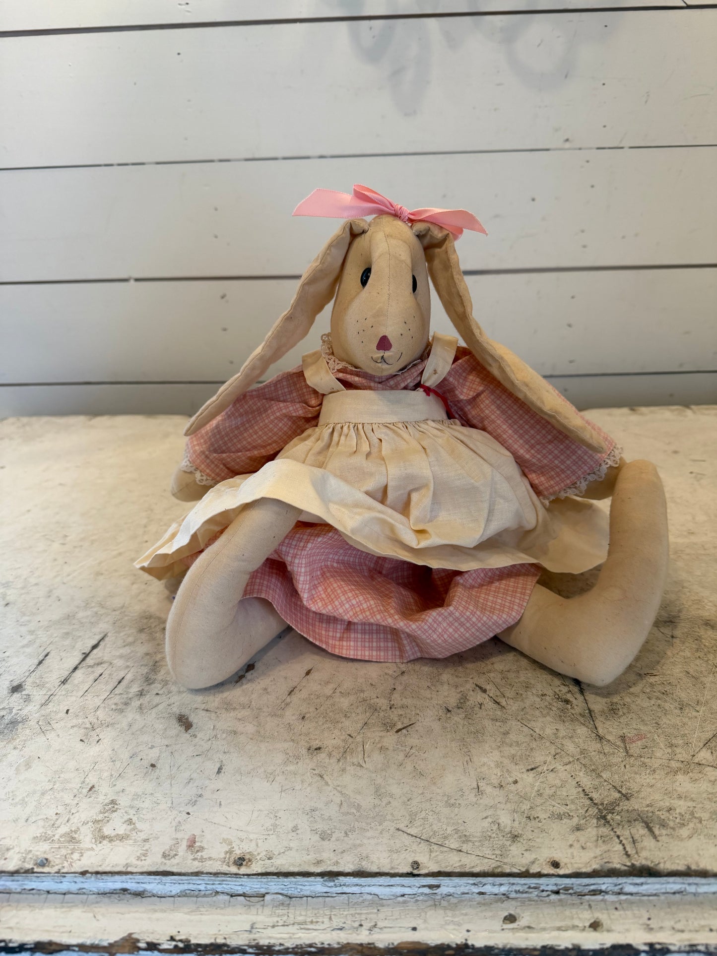 Country handmade primitive bunny, doll