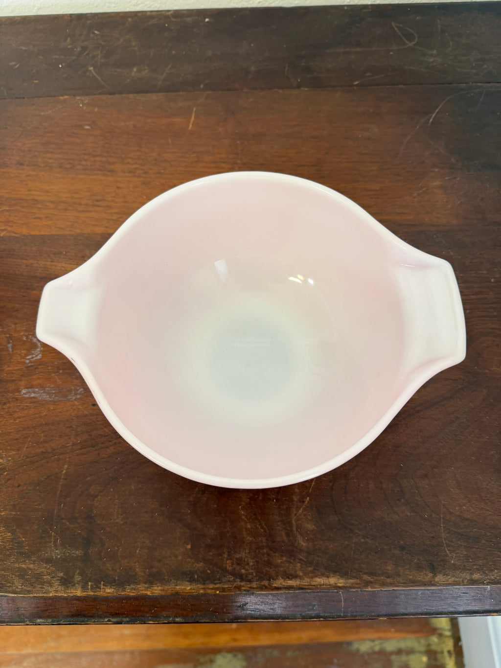 vintage Pyrex Pink Gooseberry Cinderella Mixing Bowl #442 - 1 1/2 qts as is