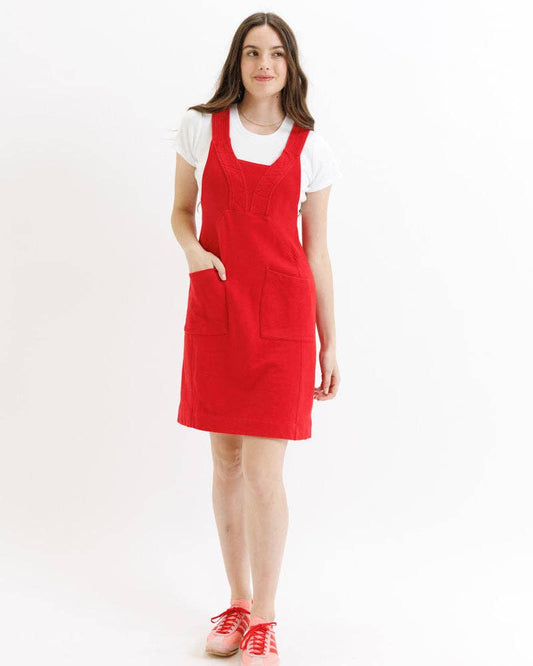 Perfect Balance Red Knee Length A-line Jumper