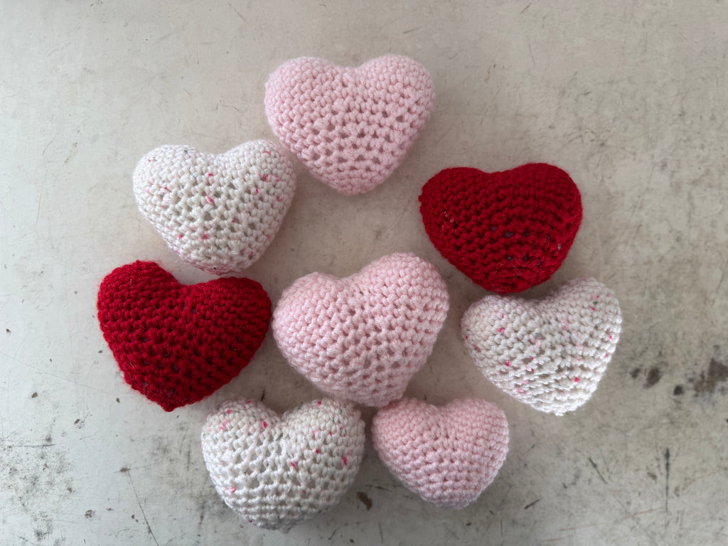 Handmade Crochet Heart sold individually