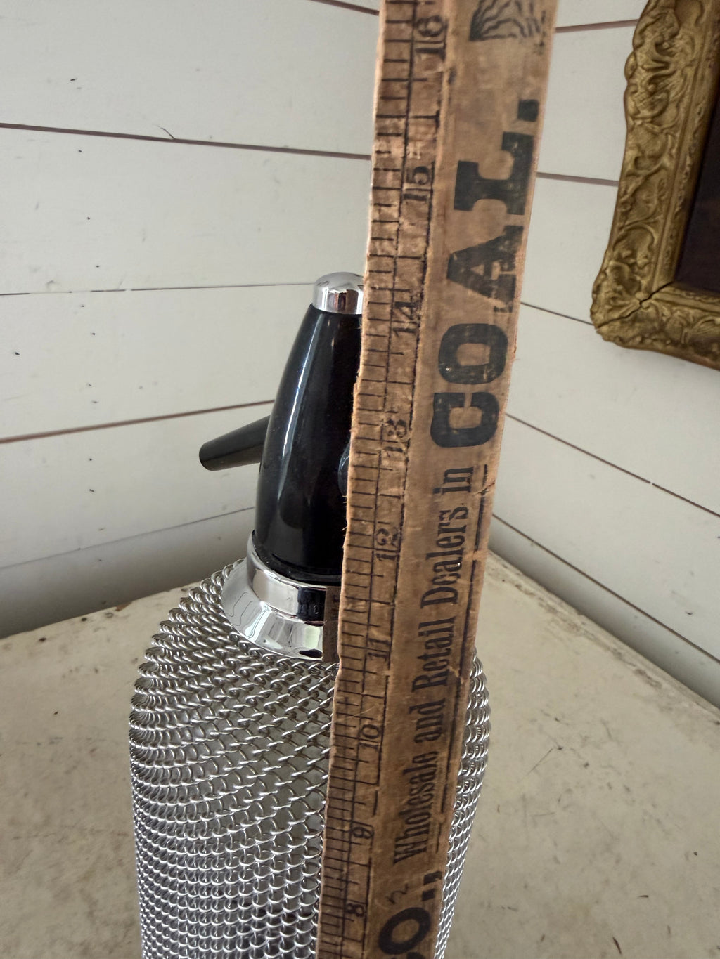 Vintage glass soda siphon (seltzer bottle)