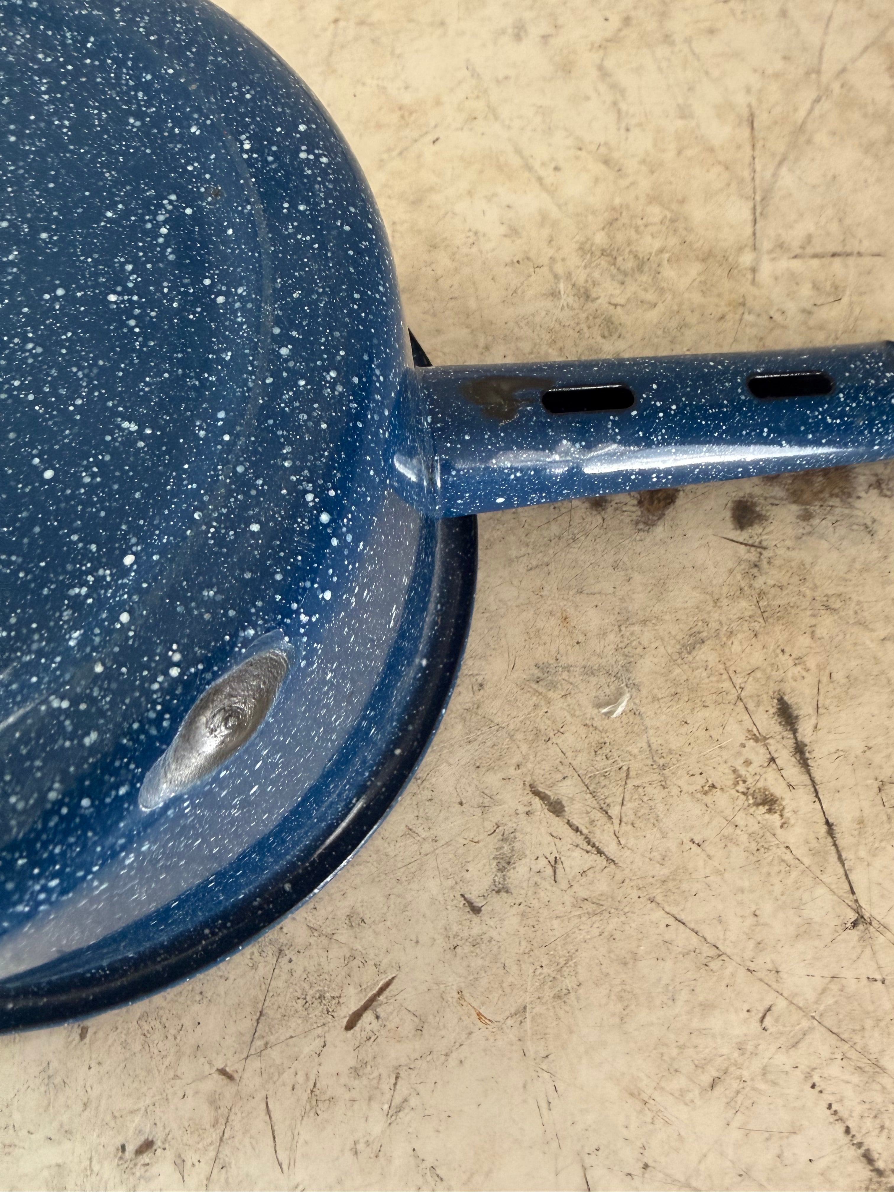 Blue Speckled Enamel Saucepan