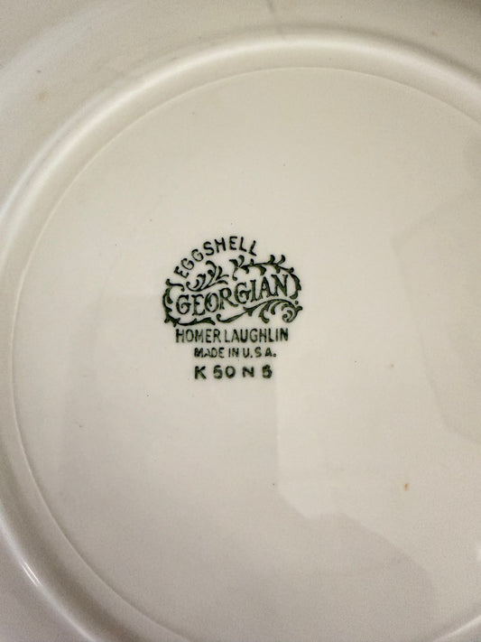 Homer Laughlin Greenbriar dinner plate from the Georgian Eggshell line sold individually