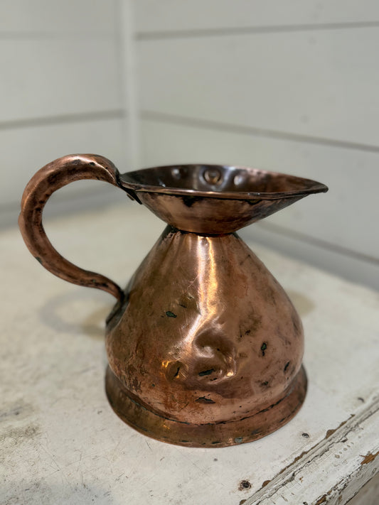 19TH CENTURY GRADUATED COPPER JUG 1 liter