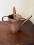 Copper finish metal watering can