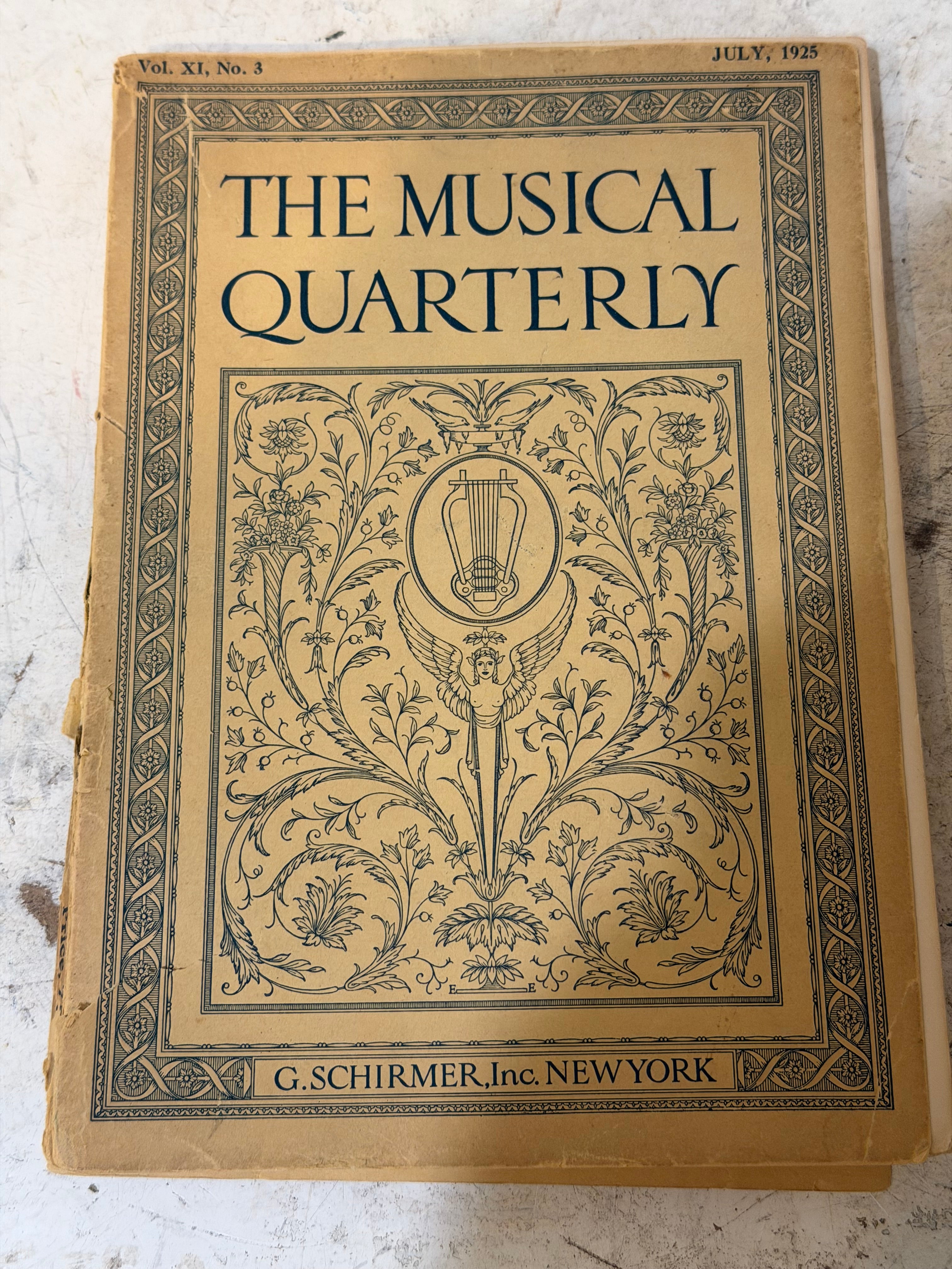July 1925 issue of The Musical Quarterly published by G. Schirmer, Inc. in New York