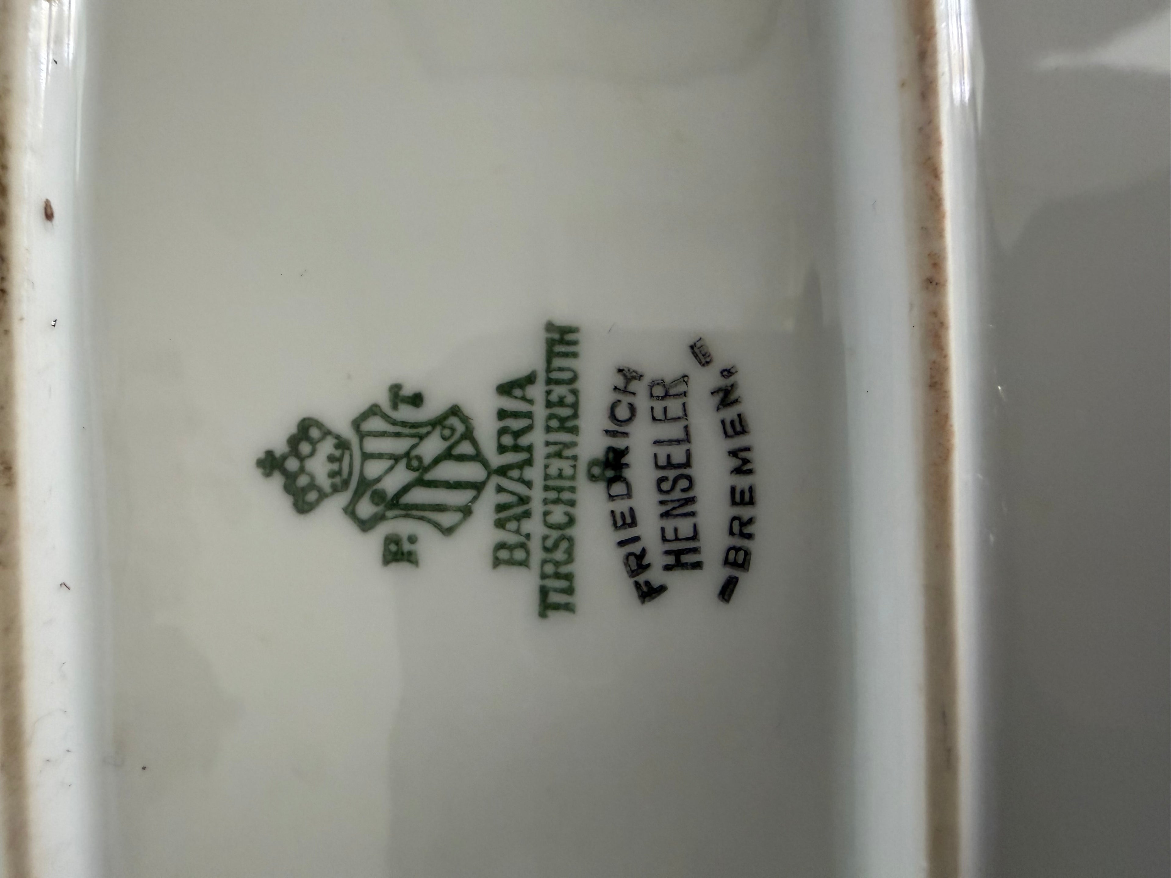 Large white platter with Gold trim P.T. Tirschenreuth Bavaria