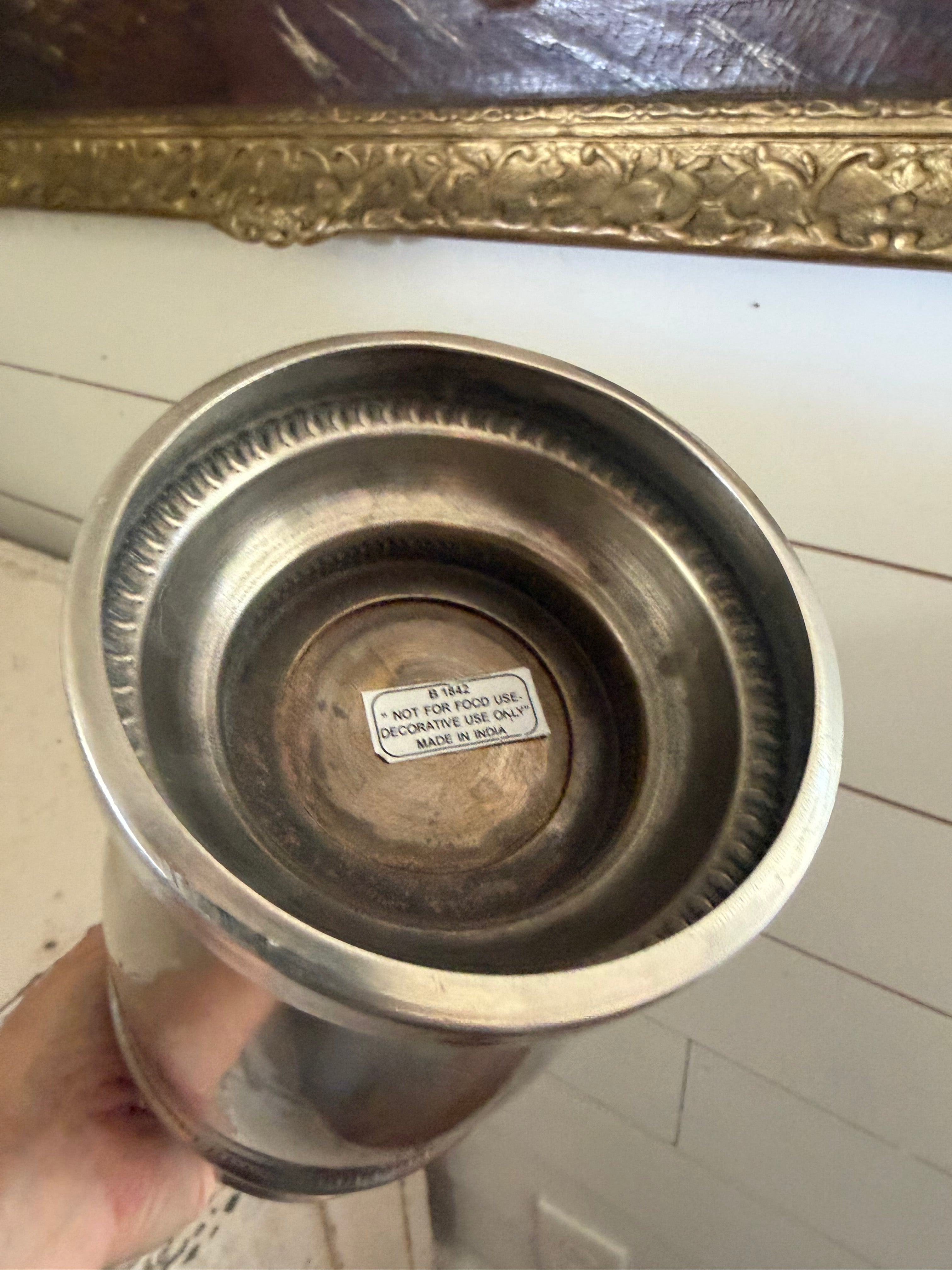 Vintage Metal Pitcher Reproductuon Vase