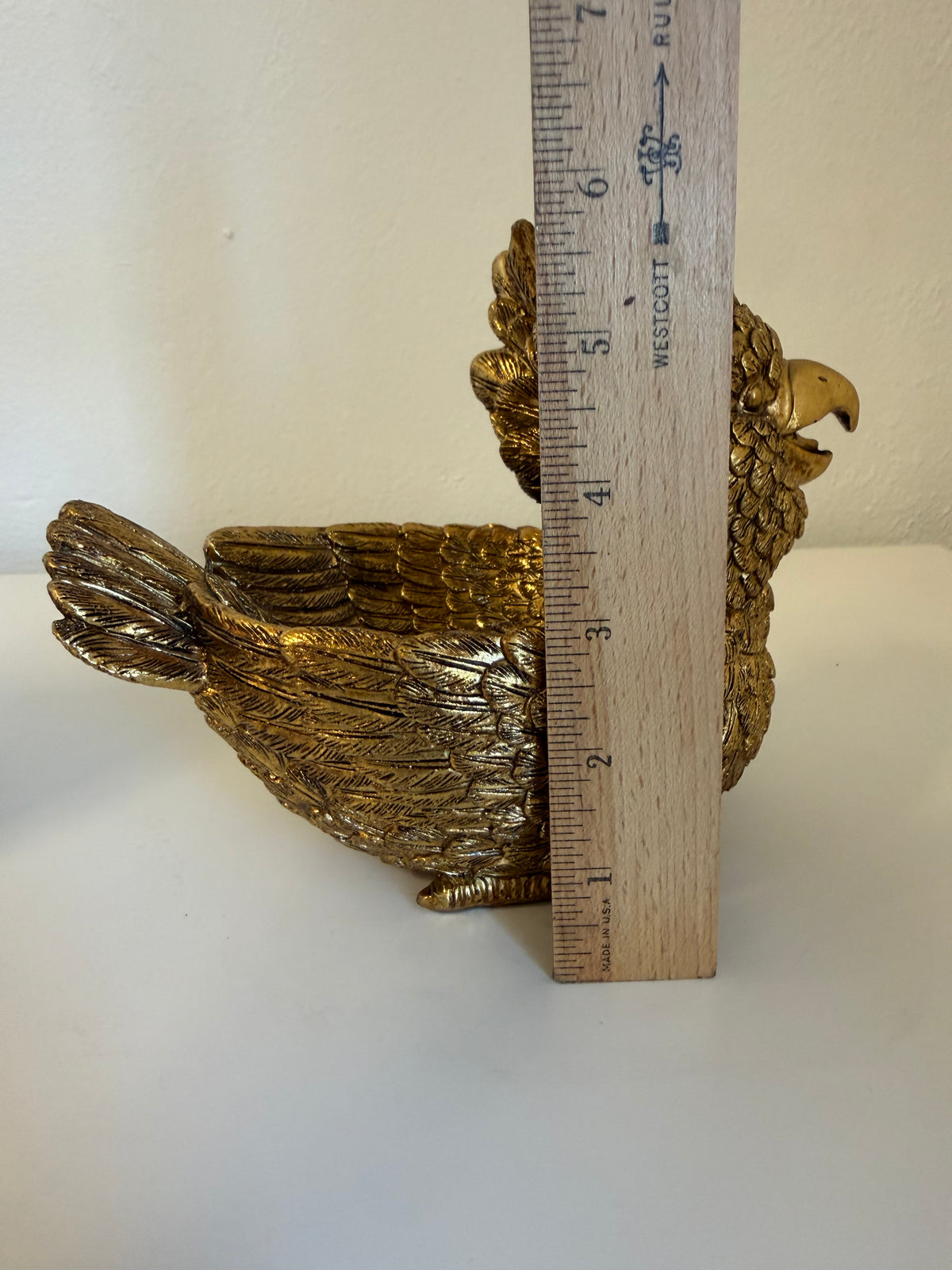 Cockatoo Gold Decorative Bowl / Parrot Figure Bowl