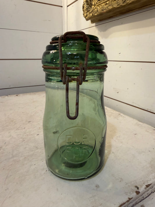 Antique French canning jar half liter