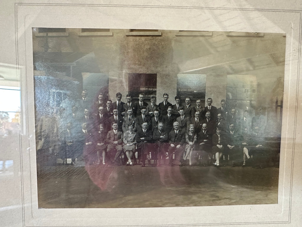 19th century English Group photo with Victorian wood frame