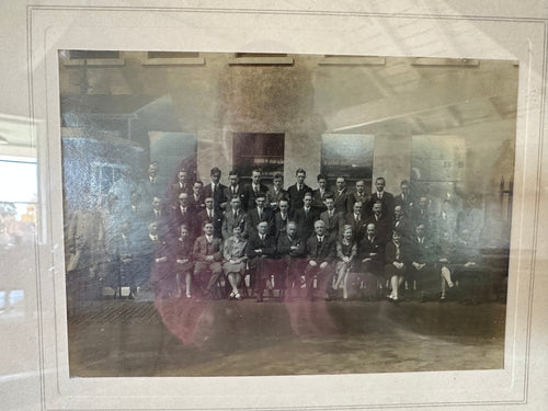 19th century English Group photo with Victorian wood frame