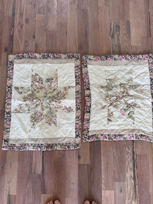 Set of 2 Hand Quilted Shams