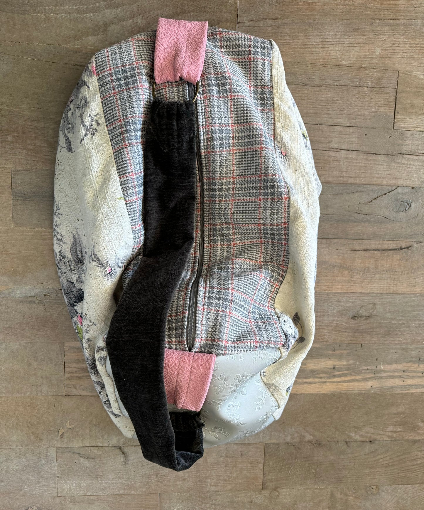 Custom Duffle Bag made with all vintage fabric