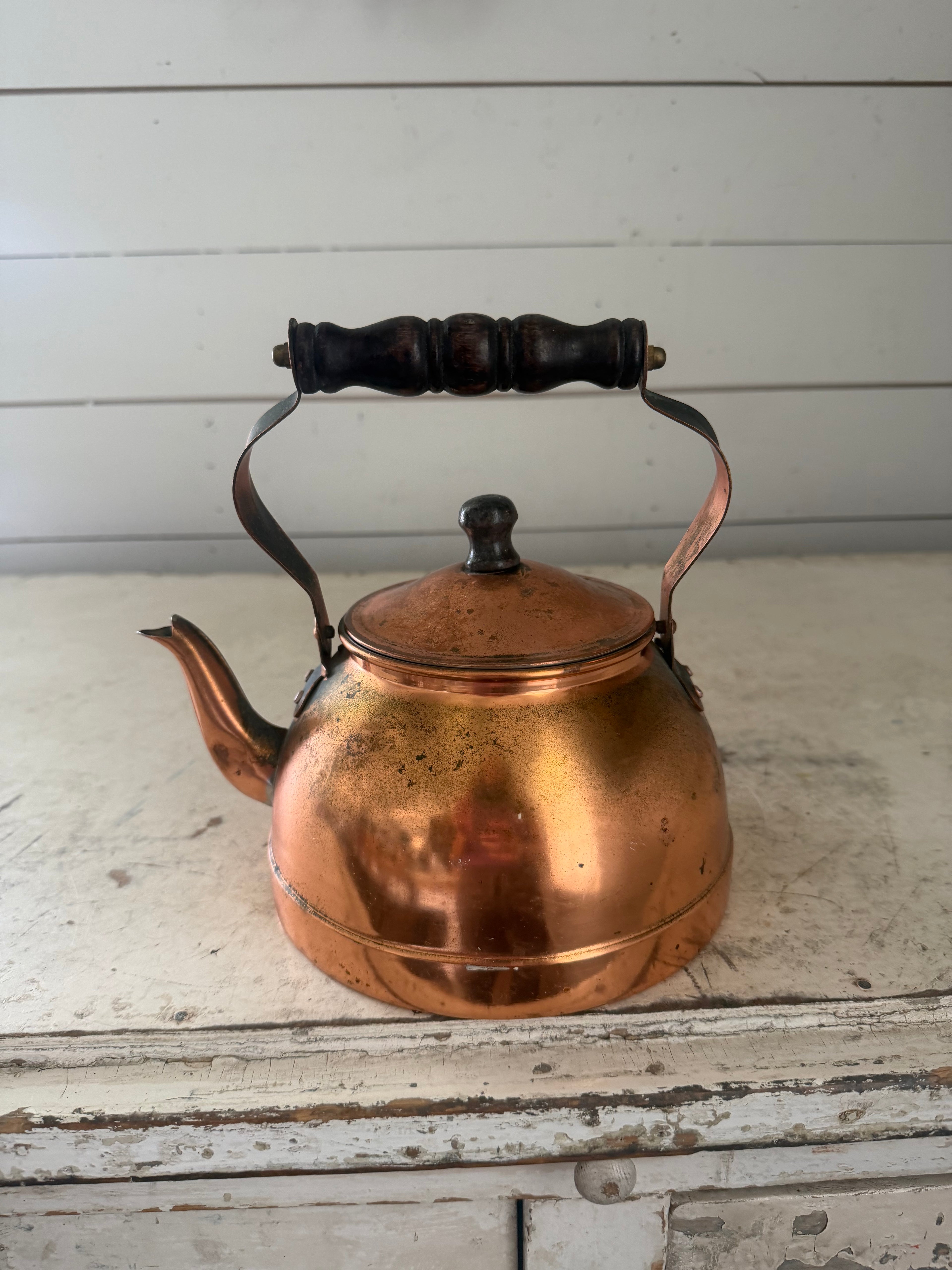 Copper teapot tin lined