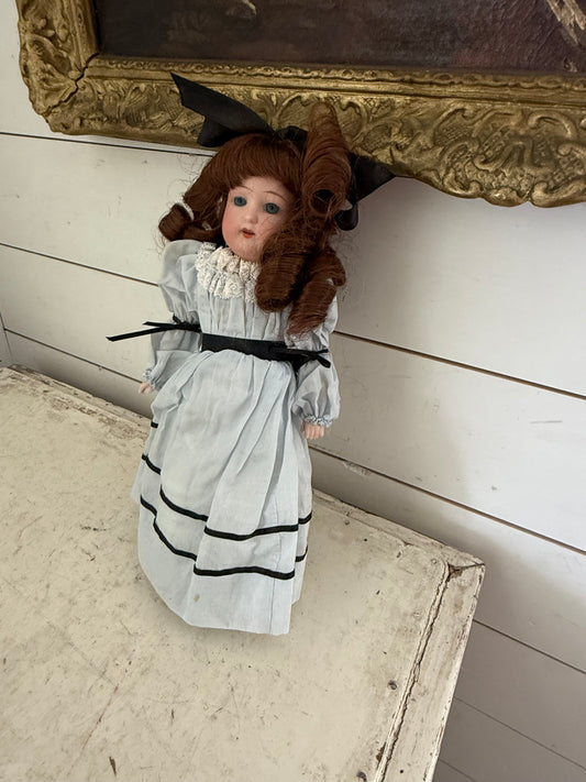 Antique German Bisque Doll Red Hair