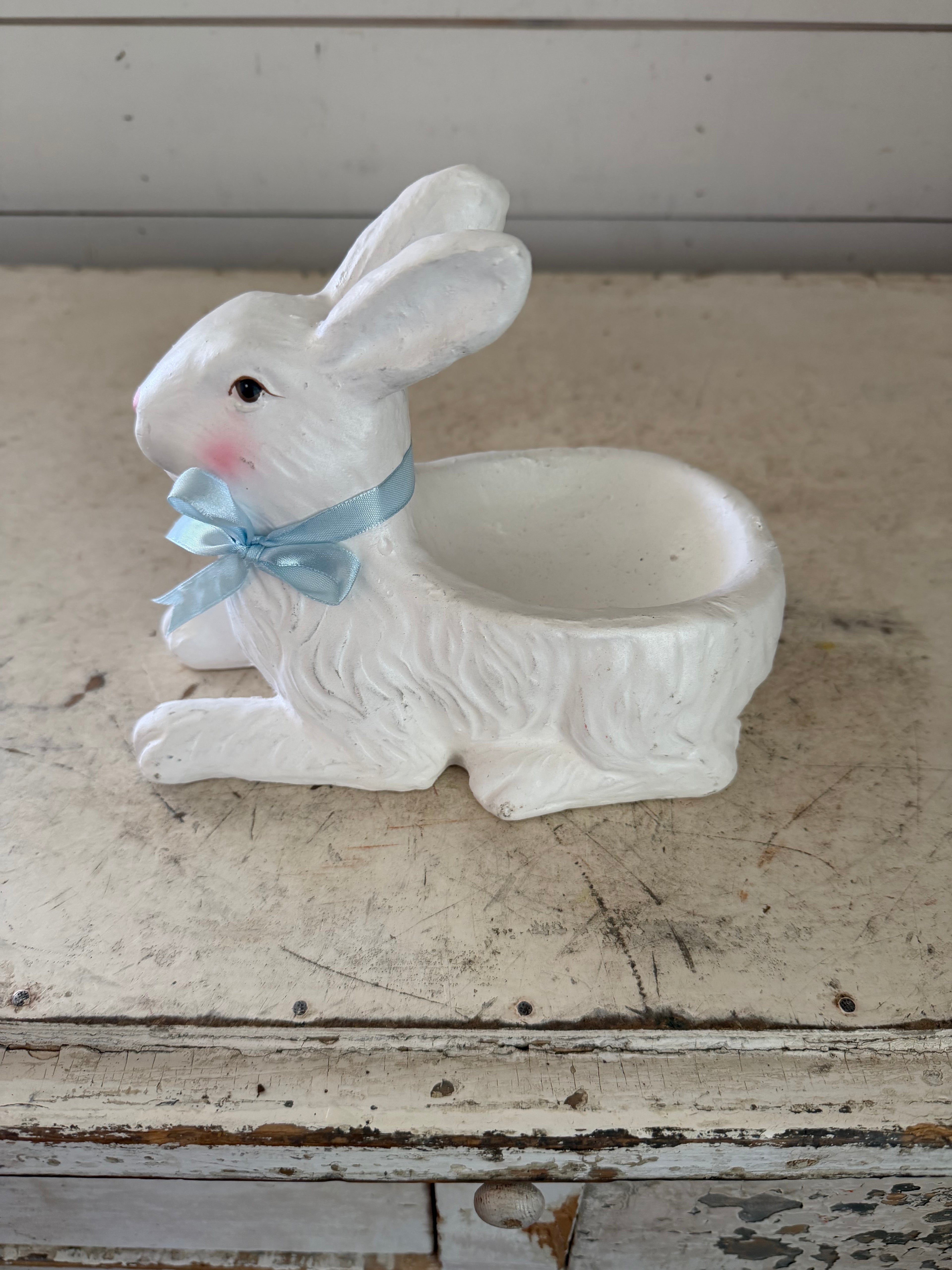 Vintage Ceramic Easter Bunny Planter